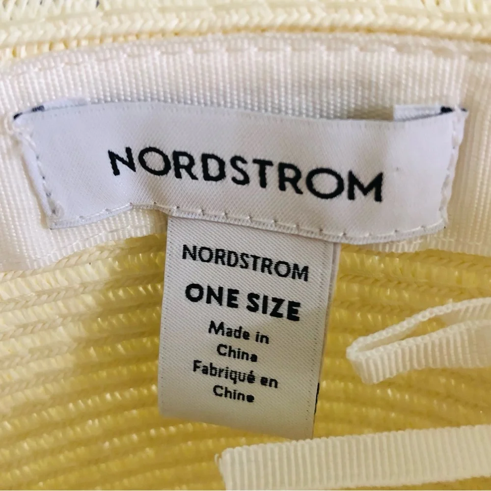 NORDSTROM ✨️ Women's Cream Packable Floppy Straw Hat